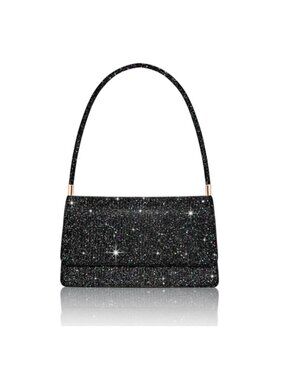 Trapezoidal Envelope Clutch Bag - Sparkling Evening Purse for Women